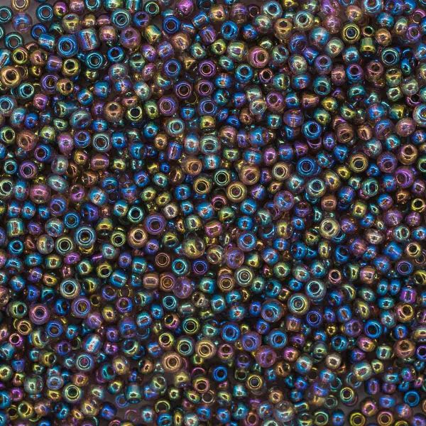 Бисер Astra&Craft 11/0 (2.1 мм), 200 г (10х20 г), цв. 176 грязно-сиреневый/прозр.радужный
