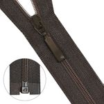 Молния спираль (витая) Arta Т5 (5 мм) 1 зам., разъем., 60 см, цв. 141 т.коричневый, уп.5 шт