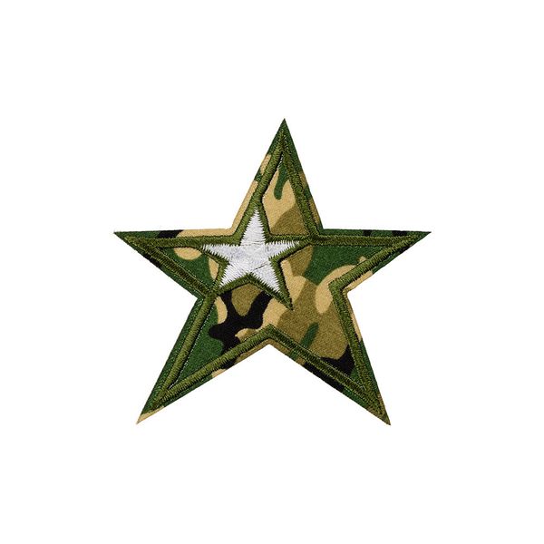 Термоаппликация L №22/5, 5 шт, L081-3 звезда в звезде 6х5.5 см, Gamma