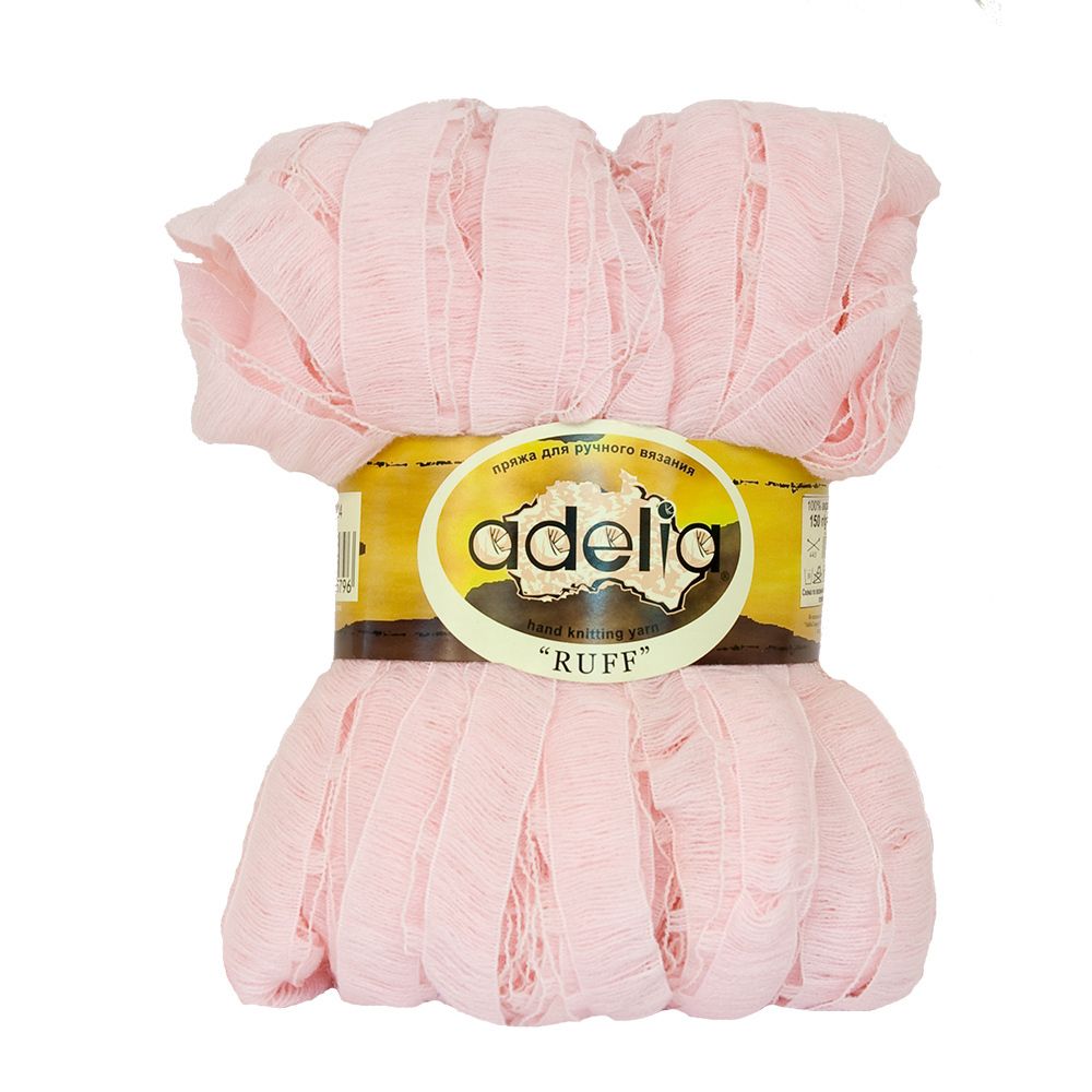 Пряжа Adelia Ruff / уп.2 мот. по 150г, 60м, 04 св.розовый