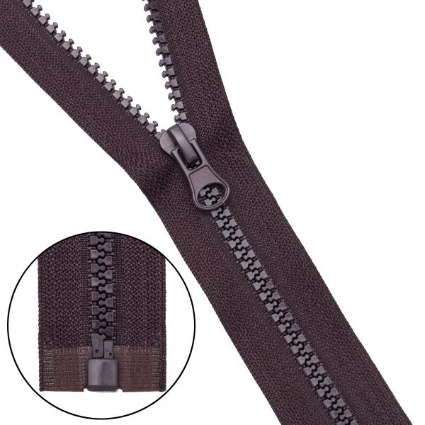 Молния трактор Т5 (5 мм) 1 зам., разъем., 50 см, 917 т.коричневый, 10 шт