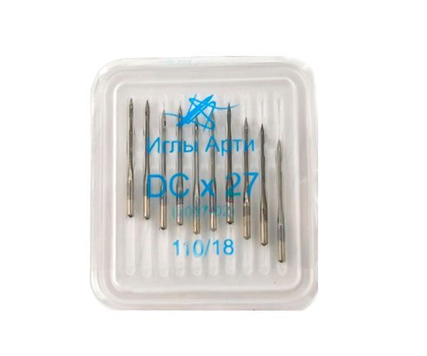 Иглы для промышленных оверлоков №110 для промышленных швейных машин блистер 10игл