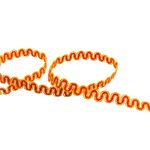 Тесьма декоративная 10 мм / 10 метров, метал. рис. 8657, красный/ под золото, Blitz