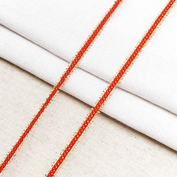 Шнур отделочный плетеный ⌀6.0 мм / 30 метров, красный, С886Г7