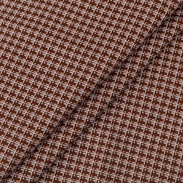 Ткань для пэчворка PEPPY БАБУШКИН СУНДУЧОК ФАСОВКА 100х112 см, 140±5 100% хлопок, БС-09 клетка коричневый, Peppy БАБУШКИН СУНДУЧОК