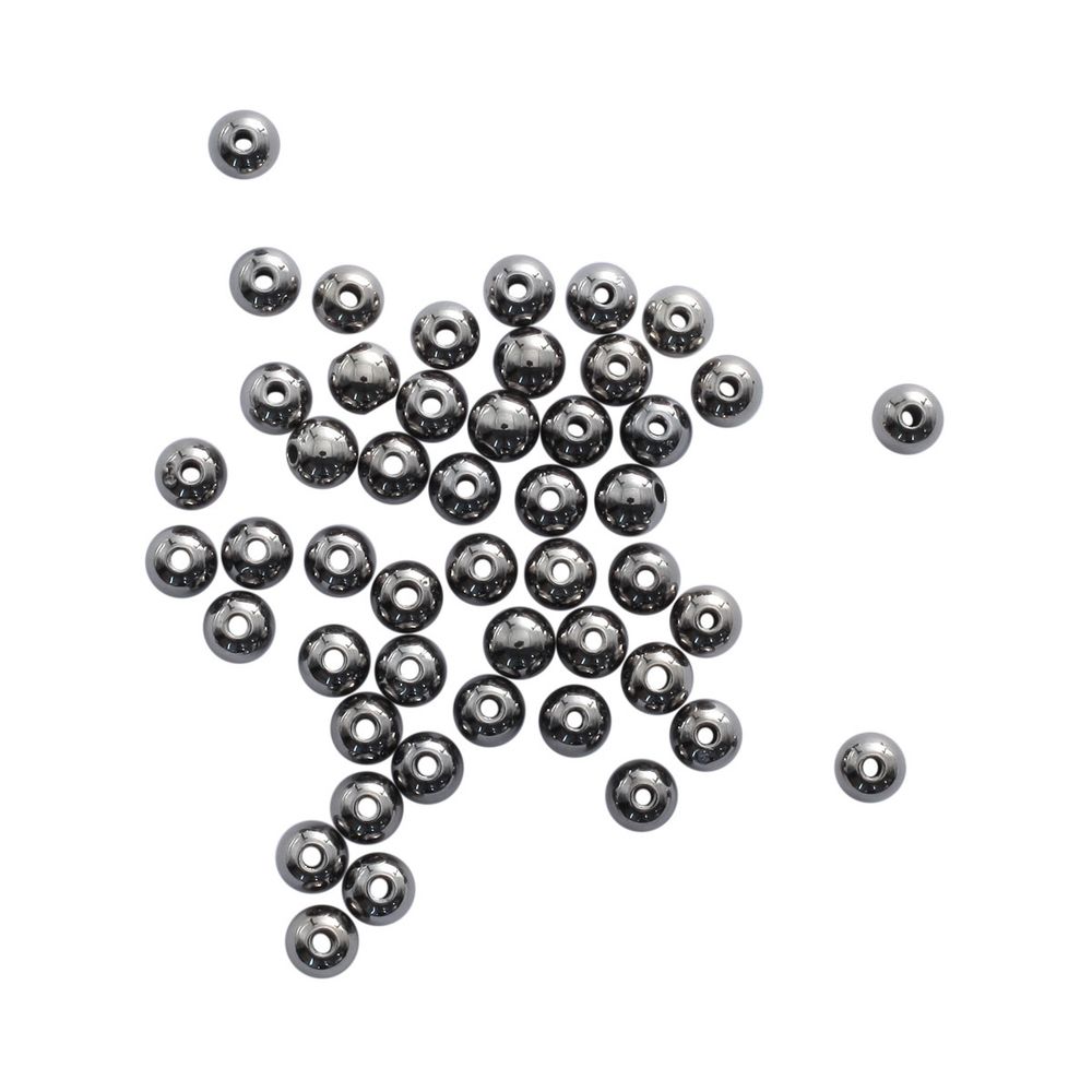 Бусины пластик под металл ⌀6 мм, 15 г, 130±10 шт, Astra&Craft, 2006 гематит