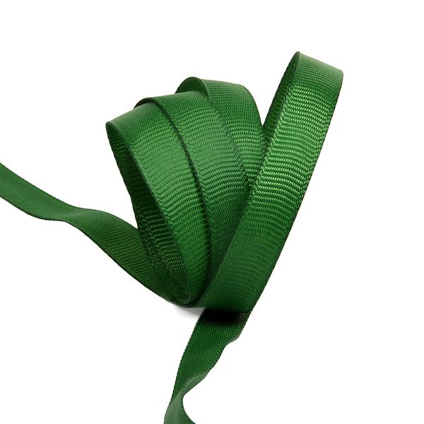 Лента репсовая (в рубчик) 10.0 мм, 587 т.зеленый, уп. 27,4м