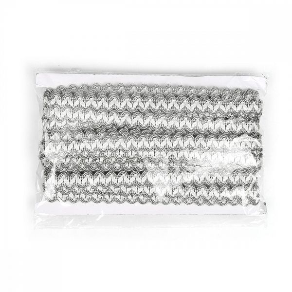 Тесьма отделочная 13 мм, 13-14061 цв.серебро уп.13.71м