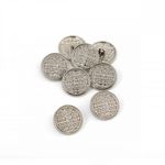 Пуговицы металлические на ножке 28L-18 мм, С-MP06 цв.серебро, 10 шт