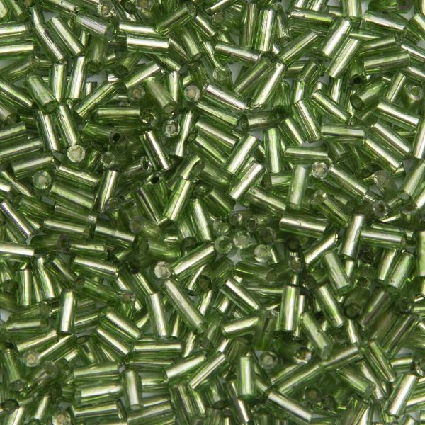 Стеклярус Astra&Craft 5 мм, 150 г (10х15 г), цв. 27B зеленый/прозр.серебрист.центр(круг.отв.)