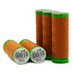 Нитки для тонких тканей Gutermann Extra Fine 150, 200м, 448 шоколадная охра, 5 катушек