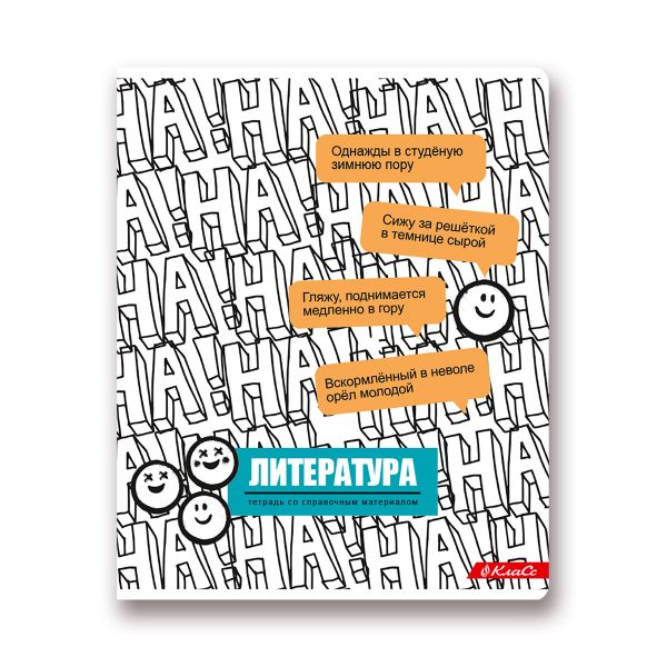 Тетрадь предметная Разные интересы A5+ 48 л. на скобе, 10 шт, линия, Литература 48ТСК5 000153, Светоч