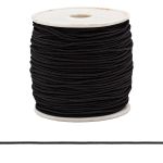 Резинка шляпная (шнур эластичный) ⌀1.0 мм / 30 метров, 0370-1100, цв.черный