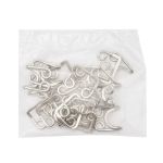 Крючки пришивные 30х20 мм, никель, 10 шт, BIG