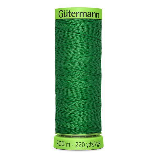 Нитки для тонких тканей Gutermann Extra Fine 150, 200м, 396 ярко-зеленый, 5 катушек