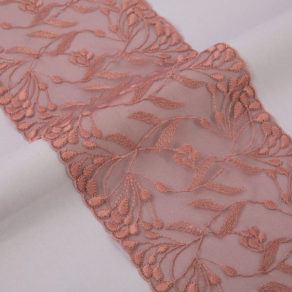 Кружево бельевое эластичное 170 мм / 10 м, бежевый, Gamma GKME-17002