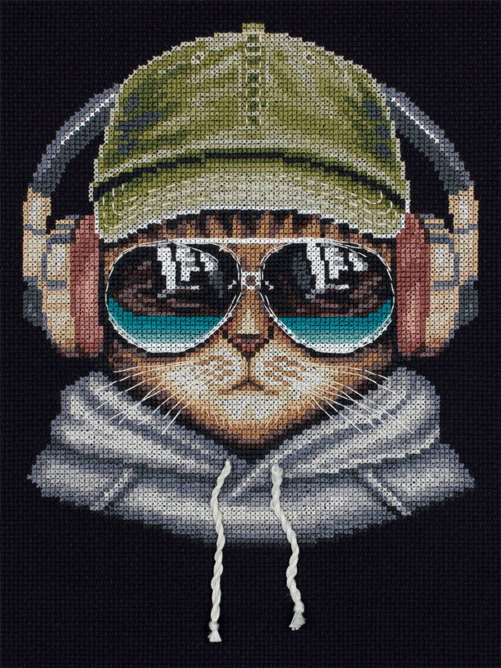 Набор для вышивания нитками Panna, Меломан Стенли, 22.5х18 см