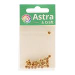 Хрустальные стразы в цапах круглые (золото) медовый 4х4мм, 29-30 шт/упак Astra&Craft, ЗЦ013НН44