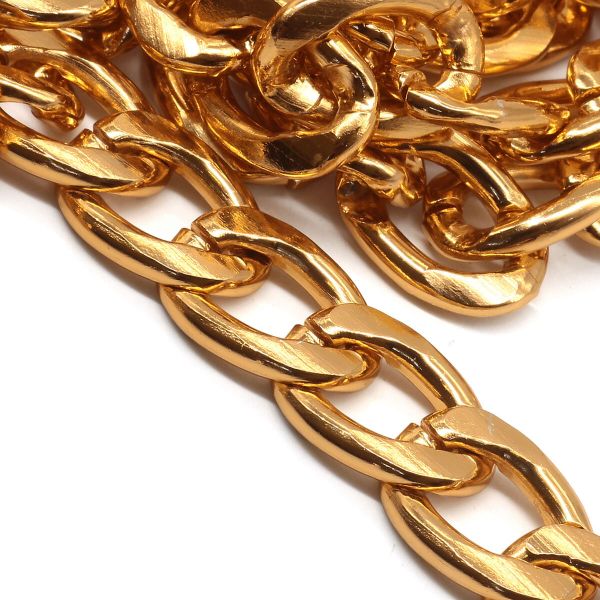 Цепь алюминиевая 2,4 мм, 11,7 мм, боб(10 м) (золото) K11326