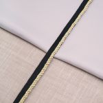 Кант витой 5 мм / 25 метров, черный/13 лимонный желтый, 3AR3294