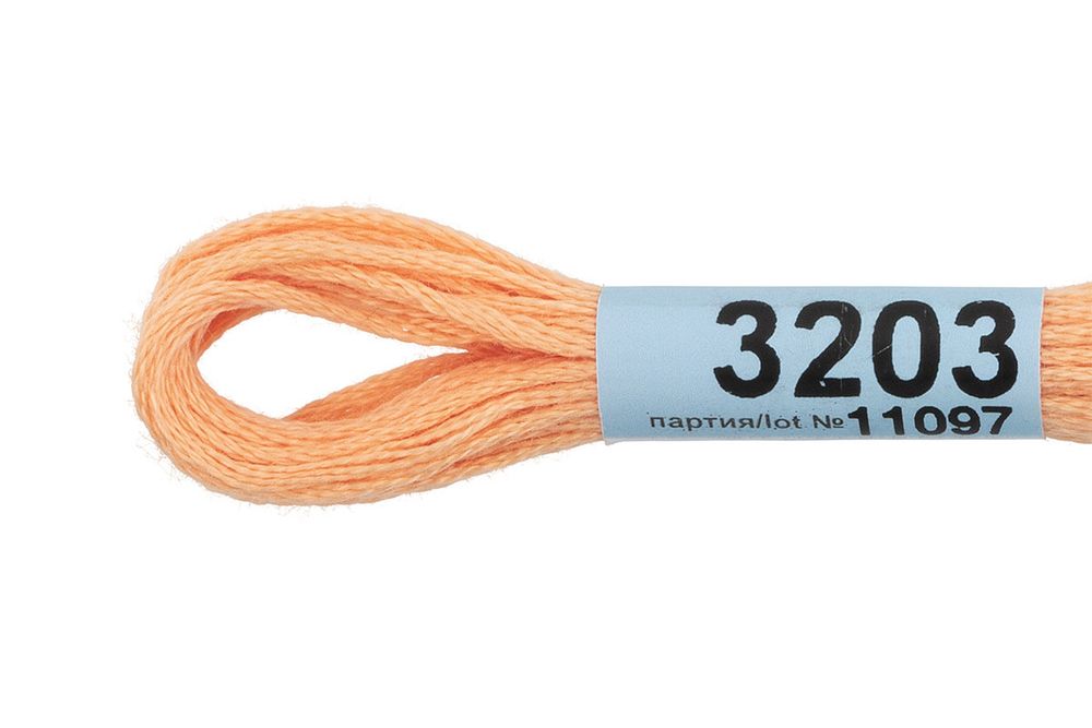 Мулине Gamma 100% хлопок, цв.3203 розово-бежевый, 24 мотка по 8 метров