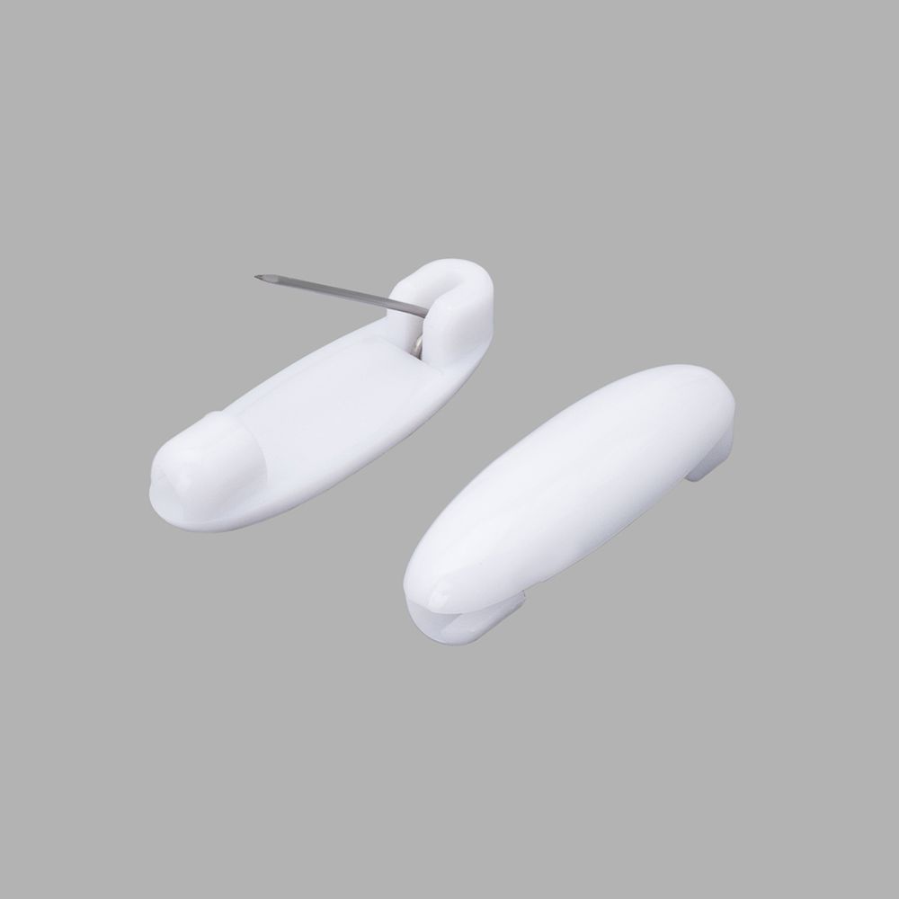 Булавки безопасные 35 мм, для белья, 6 шт, белый