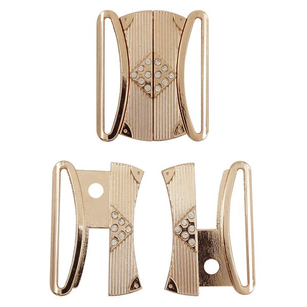 Пряжка ременная металл 40 мм (золото), 4 шт