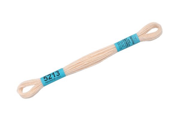 Мулине Gamma 100% хлопок, цв.5213 св.св.бежевый, 24 мотка по 8 метров