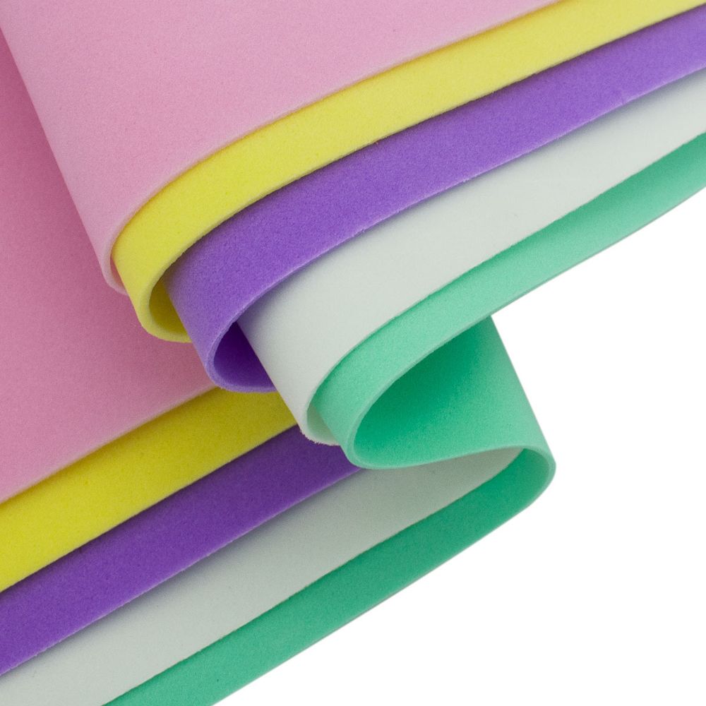 Набор фоамирана 1,0 мм, 5 листов, 25х25см, ф-0005 светлый