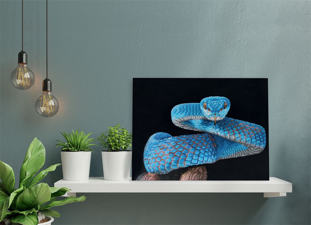 Алмазная (кристальная) мозаика Фрея ALBP-311, постер Змея, 40х30 см