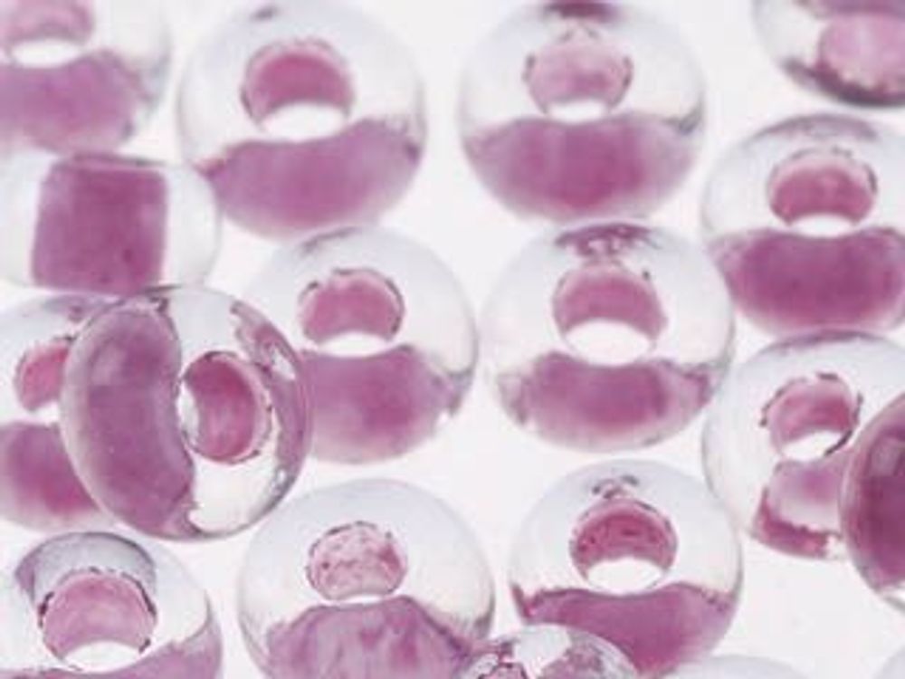 Бисер Preciosa прозрачный, цветной центр и покрытие 10/0 (2.3 мм), 1х50г, цв. 38625