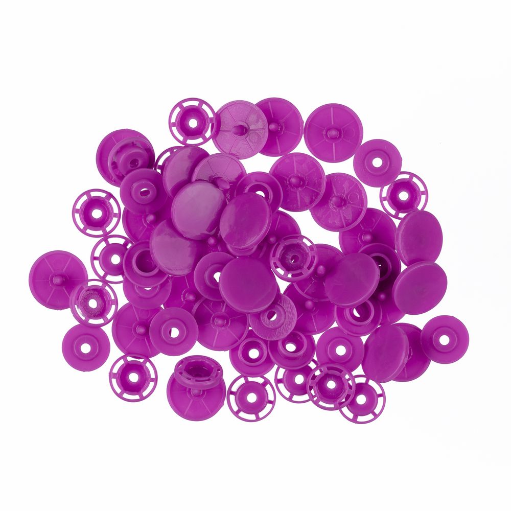 Кнопка рубашечная установочная пластик ⌀15 мм, 500 шт, 012 сиреневый, Micron POM-15/500