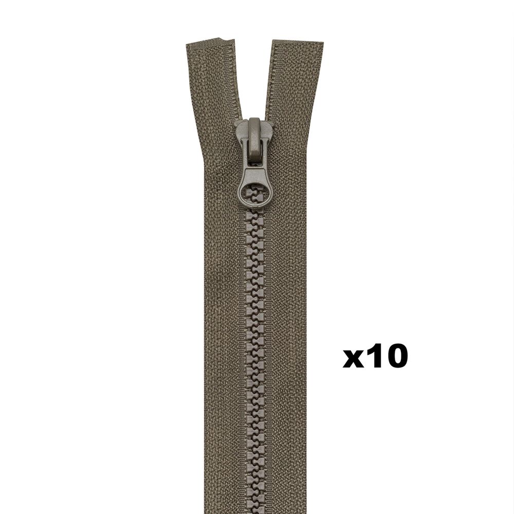 Молния трактор Т5 (5 мм) 2 зам., разъем., 95 см, 078 т.хаки, 10 шт