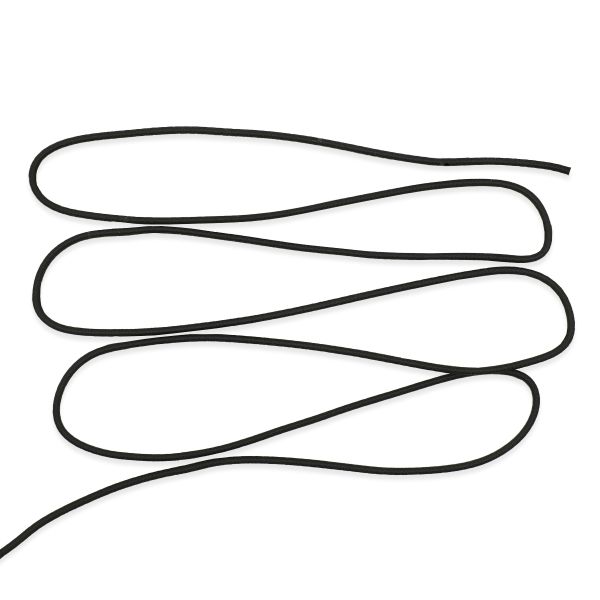 Резинка шляпная (шнур эластичный) ⌀2.5 мм / 100 метров, 14 черный