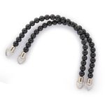 Ручка для сумки из бусин 27362 34х1,5 см цв. черный уп. 2 шт