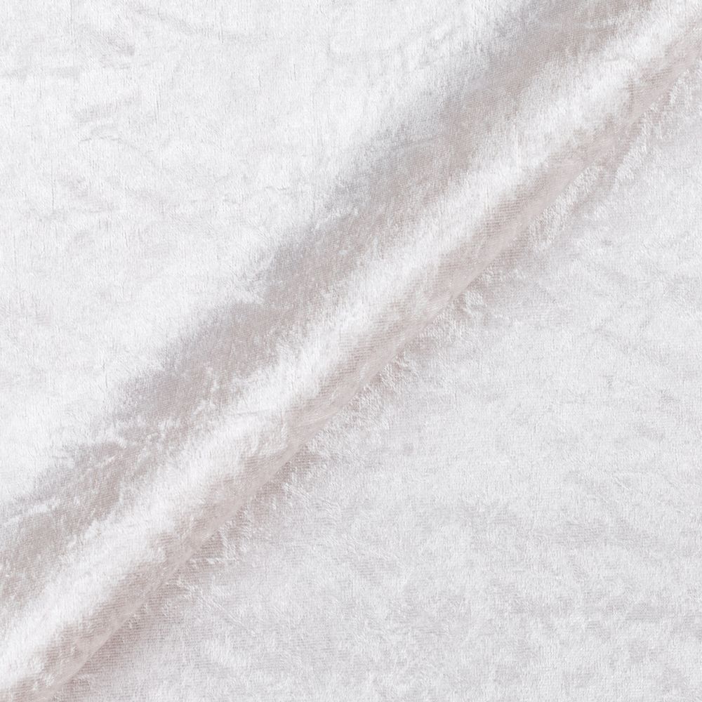 Плюш (ткань) 00 Peppy PCVL, 250±5 г/м², 150±2 см / 5 метров, винтажный, 01 белый