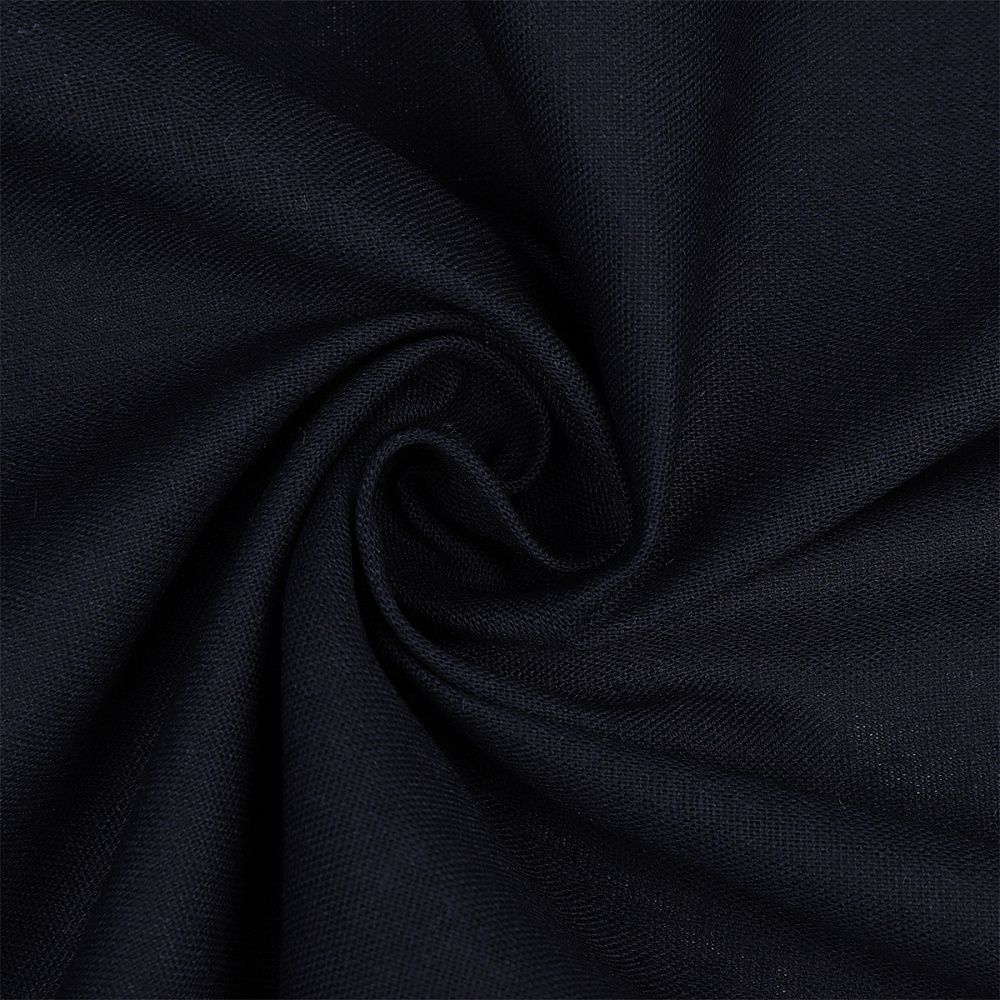 Льняная ткань 185 г/м², 140 см / 10 метров, TBY.Li-1004-37, цв.37 тем.синий