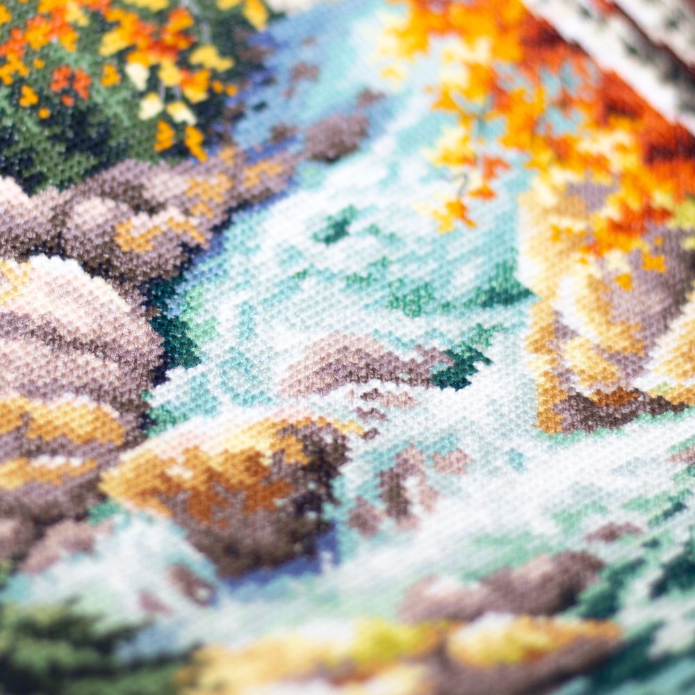 Набор для вышивания нитками Чудесная игла 110-330, Лесной ручей, 27х40см