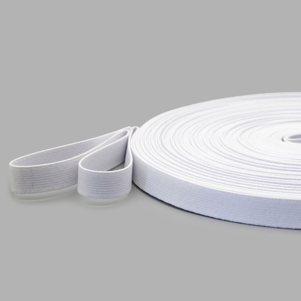 Резинка башмачная 15.0 мм / 25 метров, вязаная, белый