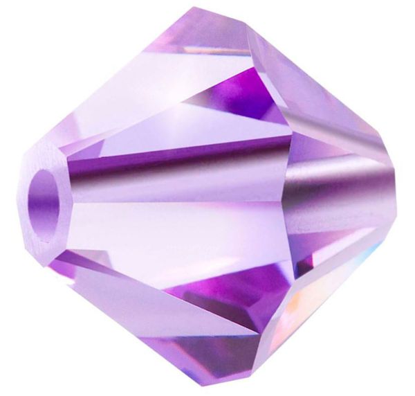 Бусины стекло 3.6х4 мм, 24 шт, фиолетовый (violet 20310), Preciosa 451-69-302