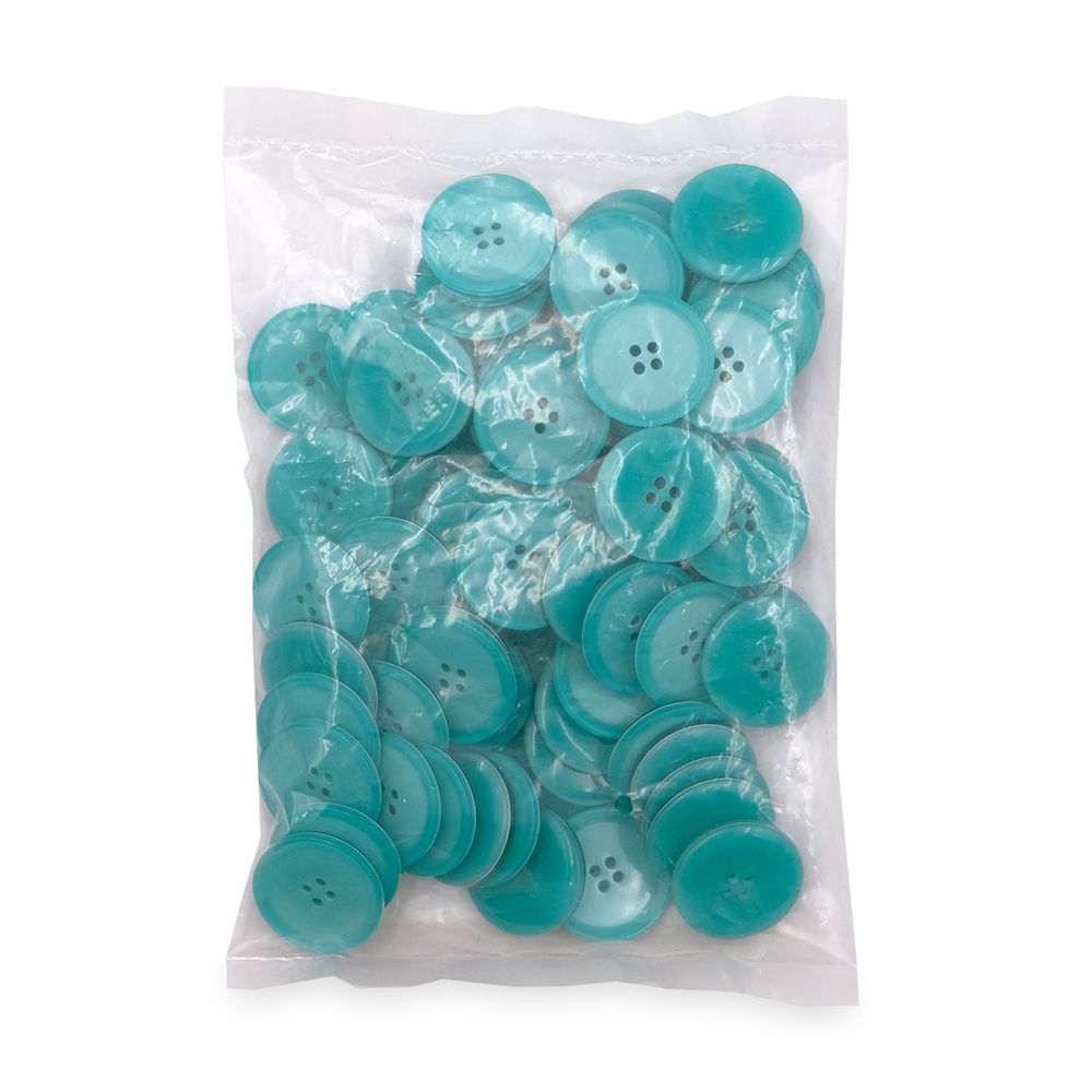 Пуговицы 4 прокола 34L, (col.D (бирюзовый)), 72 шт