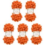 Пряжа Alize (Ализе) Puffy / уп.5 мот. по 100 г, 9м, 36 темный терракот