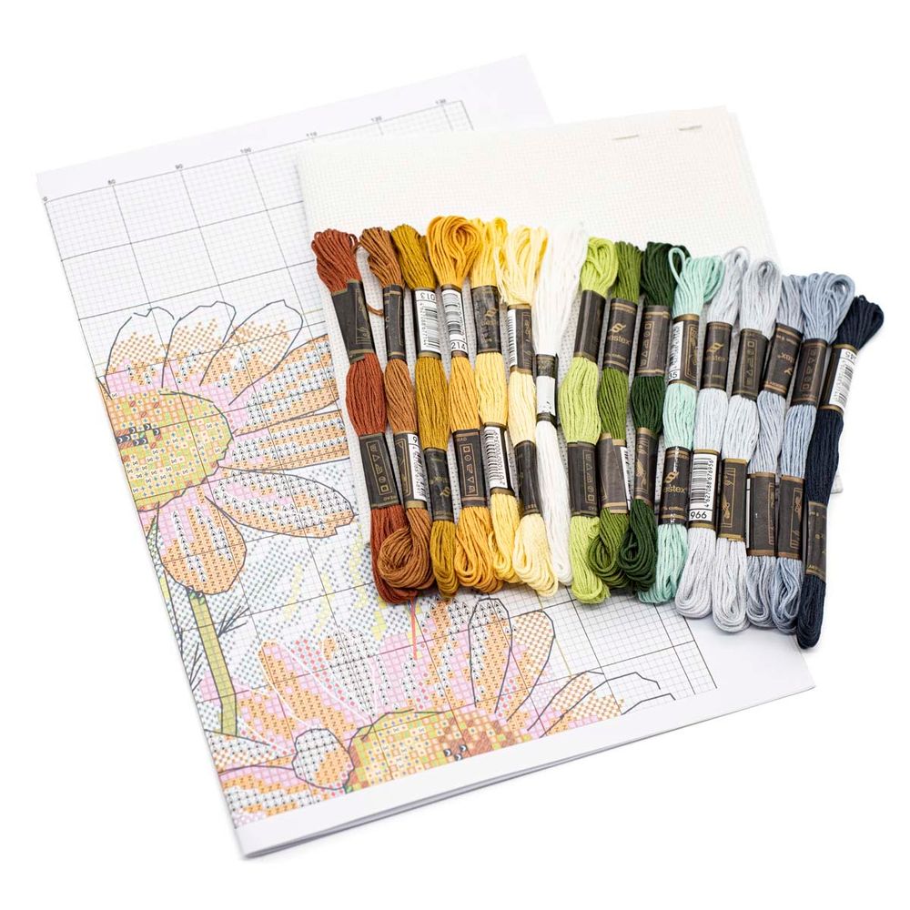 Набор для вышивания нитками Созвездие, Ромашки 23х25см