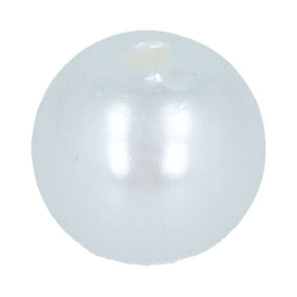 Бусины пластик ⌀8 мм, 50±2 шт, №01 белый, Zlatka PB-2