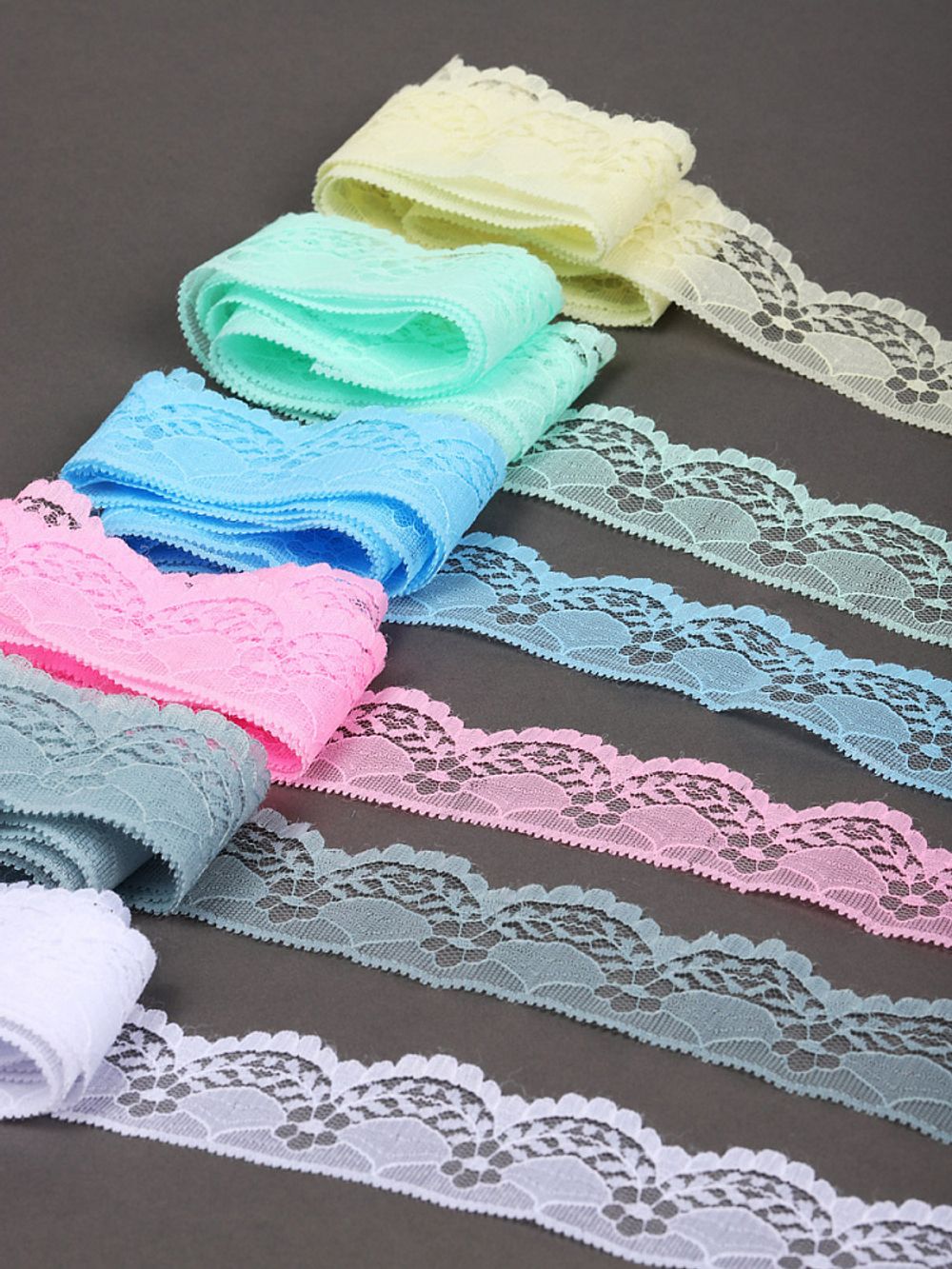 Набор кружева для рукоделия 40 мм, №4 (6 шт по 2 метра)