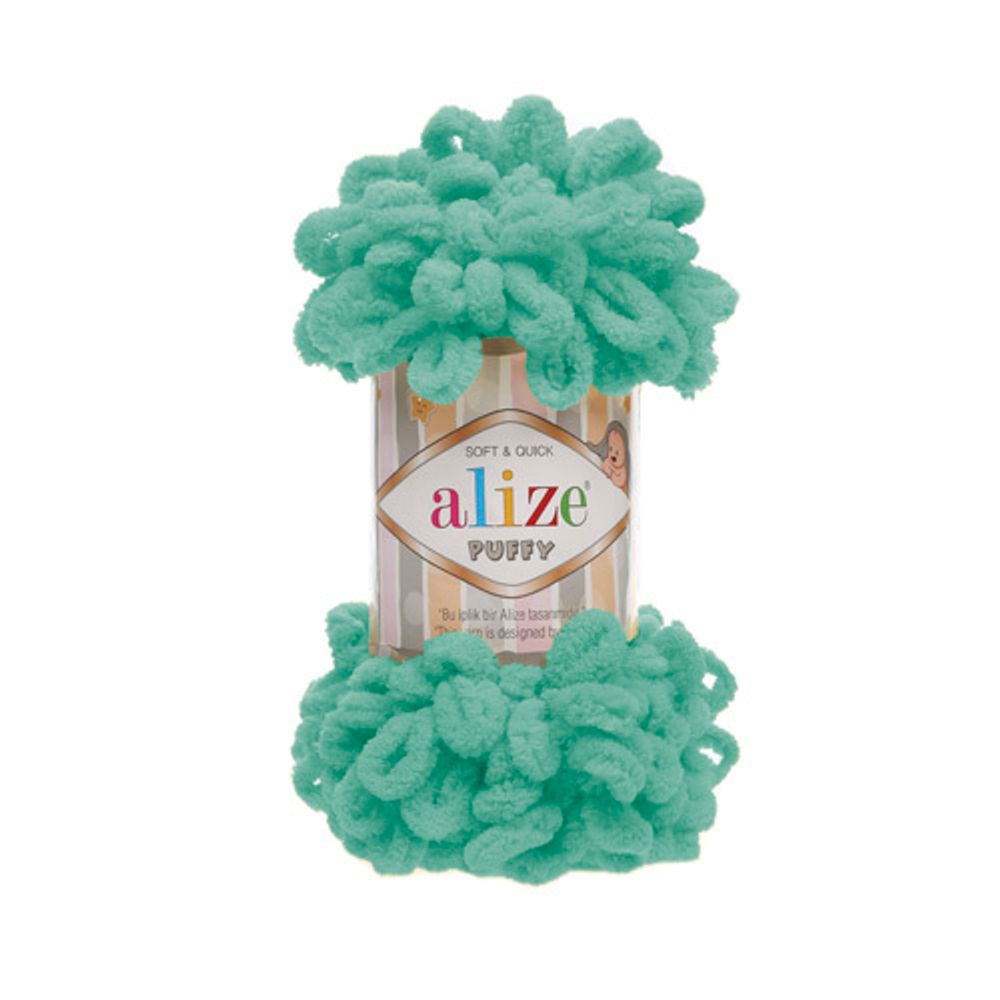Пряжа Alize (Ализе) Puffy / уп.5 мот. по 100 г, 9м, 490 морская волна A