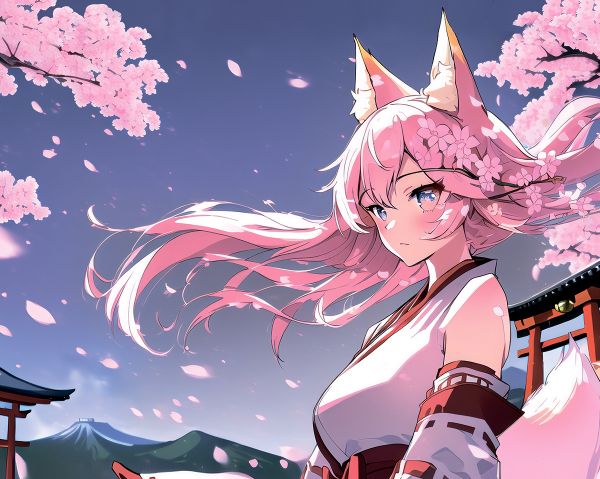 Картина по номерам Фрея PCF-24, на холсте с подрамником Сакура на ветру, 50х40 см