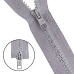 Молния трактор Arta Т6 (6 мм) 2 зам., разъем., 75 см, цв. 079 св.серый, уп.5 шт