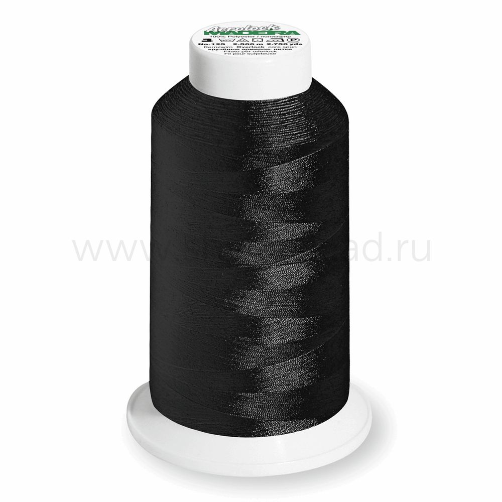 Нитки оверлочные Madeira Aerolock №125, 2500 м, цв. 8000, 9128, 1 катушка