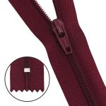 Молния спираль (витая) Т3 (3 мм) 1 зам., н/раз., 20 см, автомат, т.бордо 20 см, 30100, 10 шт